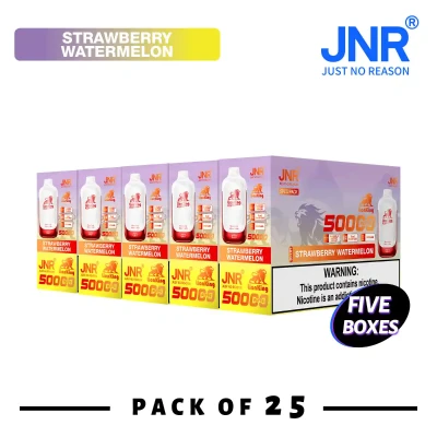 5 Box (25 pcs) Strawberry Watermelon | JNR Lion King 50K Puffs Disposable Vape